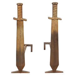 Sword Andirons